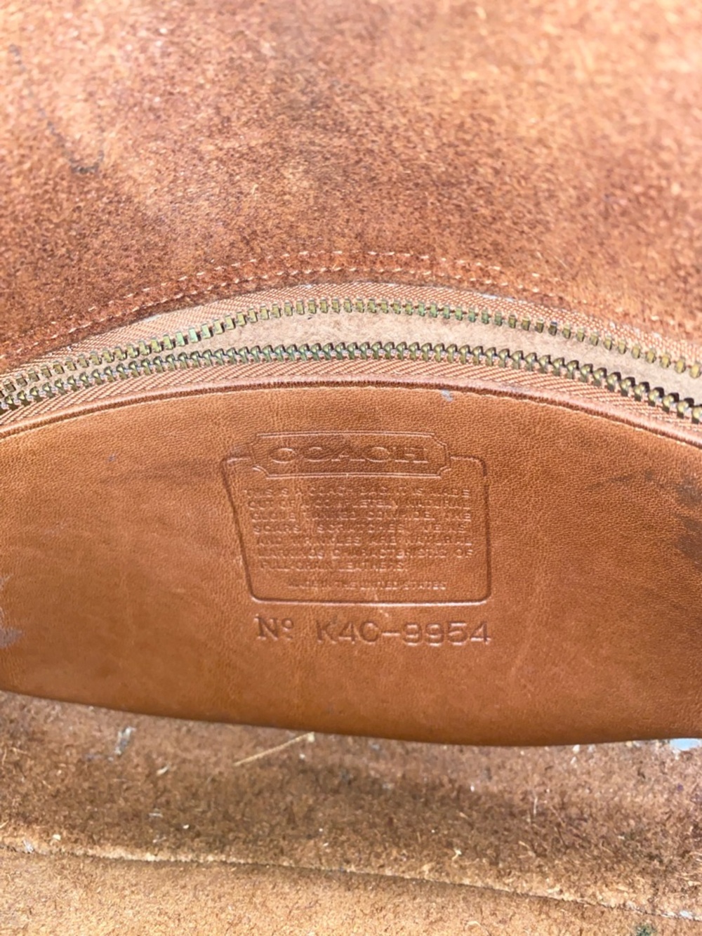 Vintage Coach Tan Leather Crossbody Bag - Picture 5 of 9